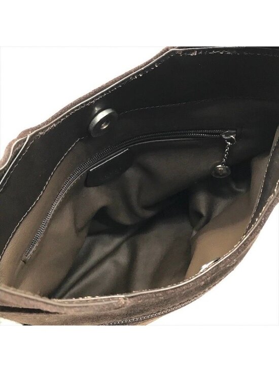 Gucci Suede Triple Zipper Vintage Shoulder Bag Brown - Picture 8 of 10